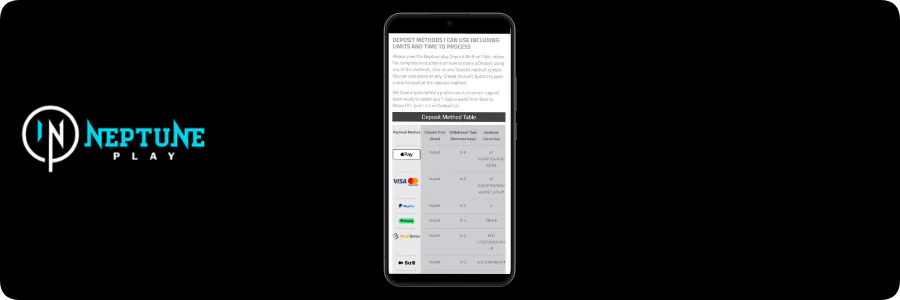 Payment Methods Neptune